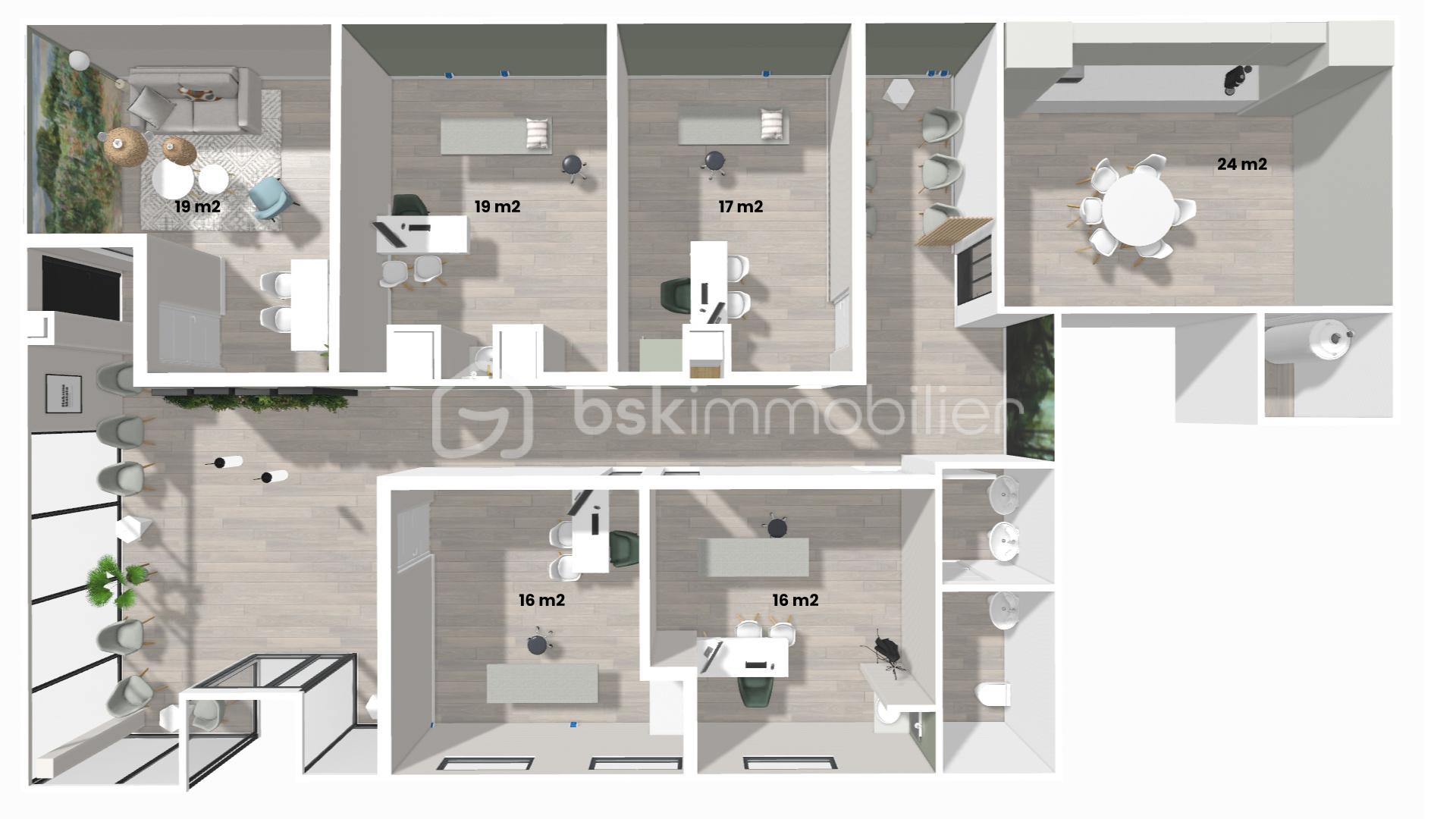 Local commercial de 192 m² - Surfaces bureaux.png