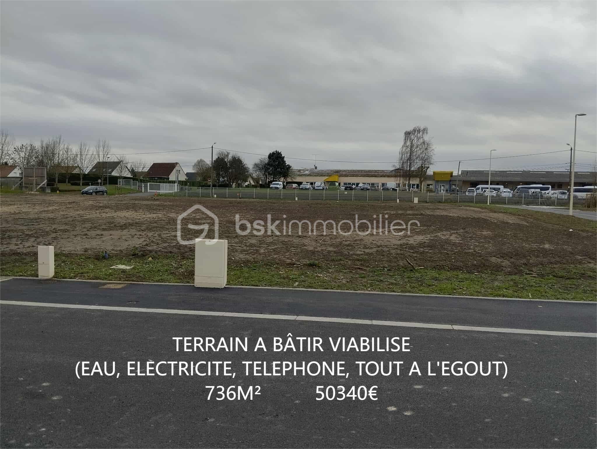 Terrain de 736 m²
