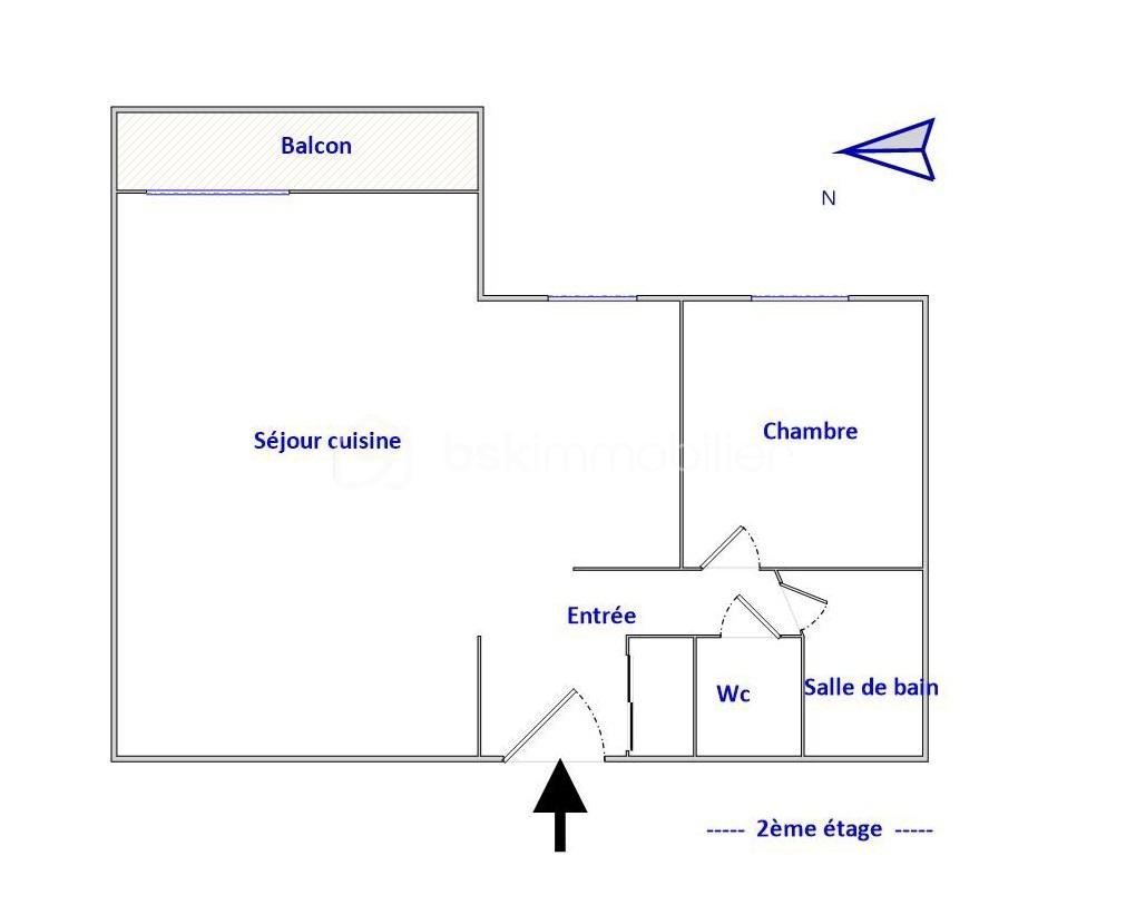 Appartement de 50 m² - Plan T2 Val Athis mons.jpg