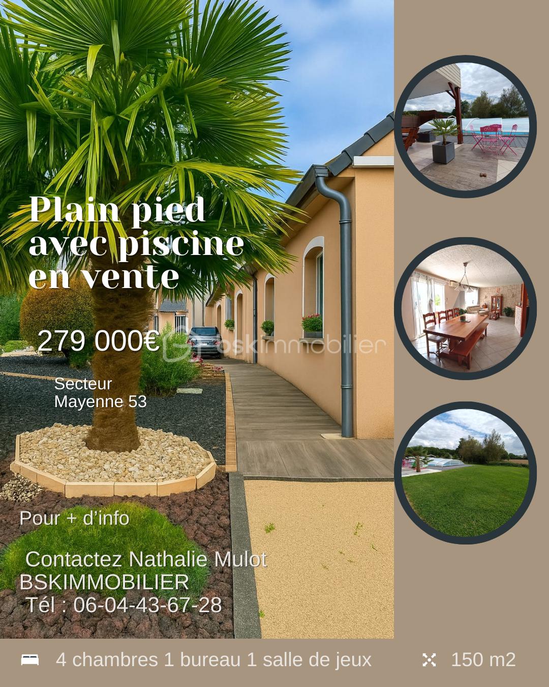 Maison de 150 m² - Plain pied avec piscine en vente.png