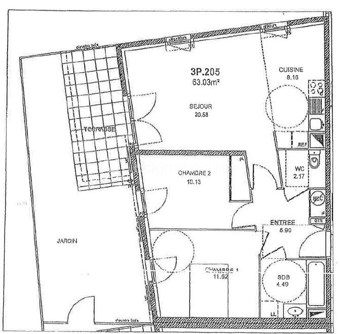 Appartement de 63,04 m² - plan Lesueur.JPG