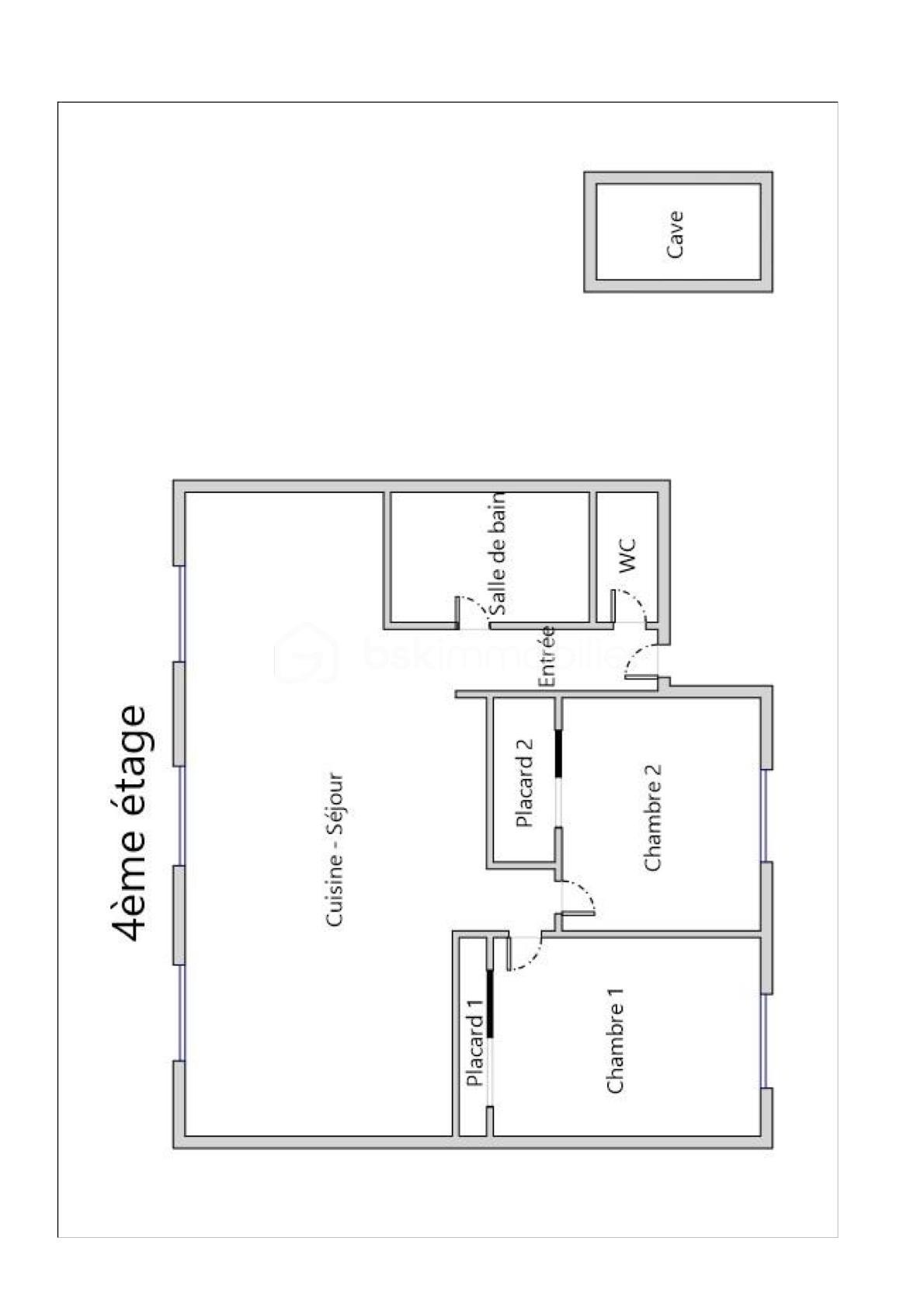 Appartement de 65,45 m² - plan appartement et cave.pdf.1.jpeg