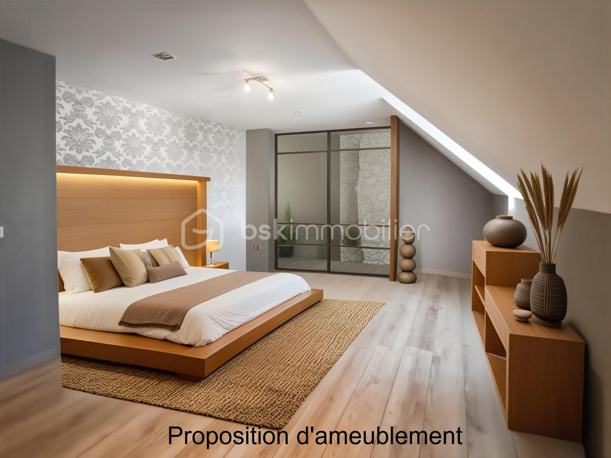Maison traditionnelle de 152,22 m² - chambre ameublement.jpg