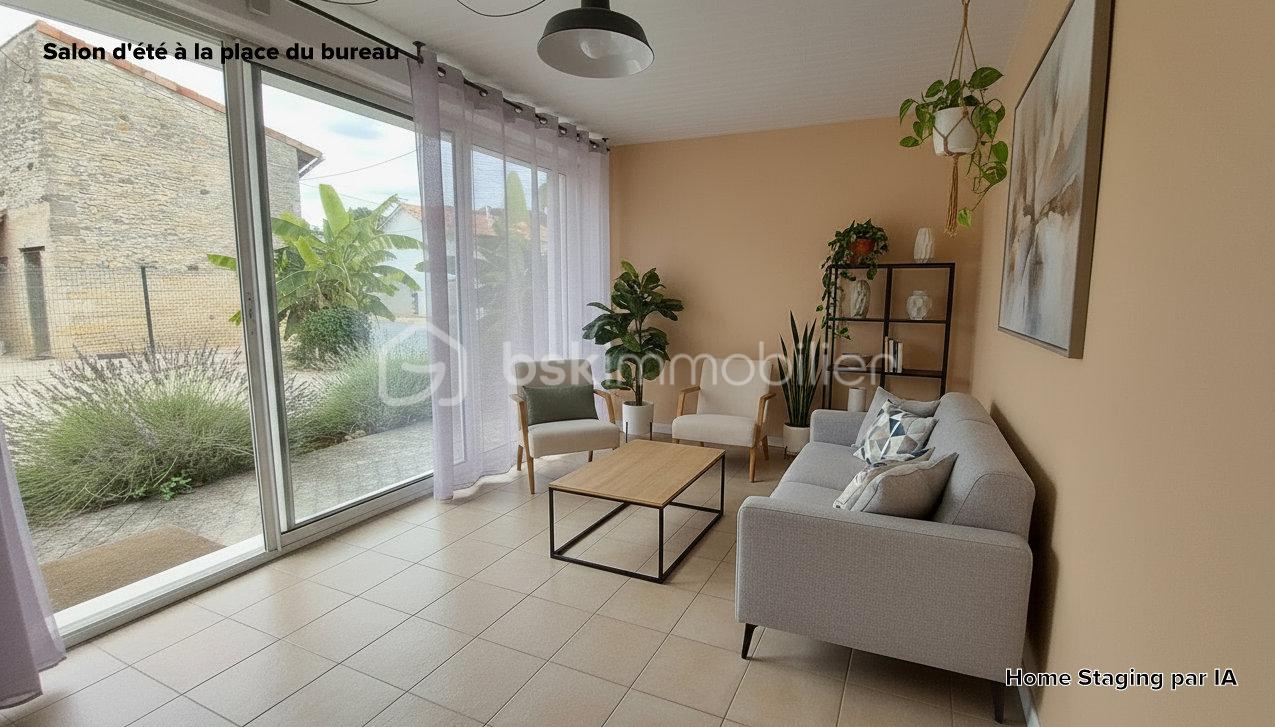 Maison charentaise de 210 m² - bureau actuel en salon d'été2-001.jpg