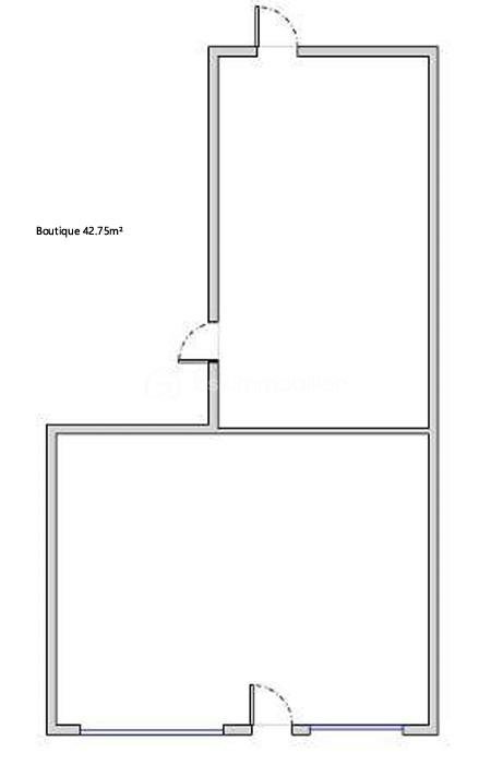 Immeuble mixte de 450 m² - PLAN rdc Boutique 42.75m².jpg
