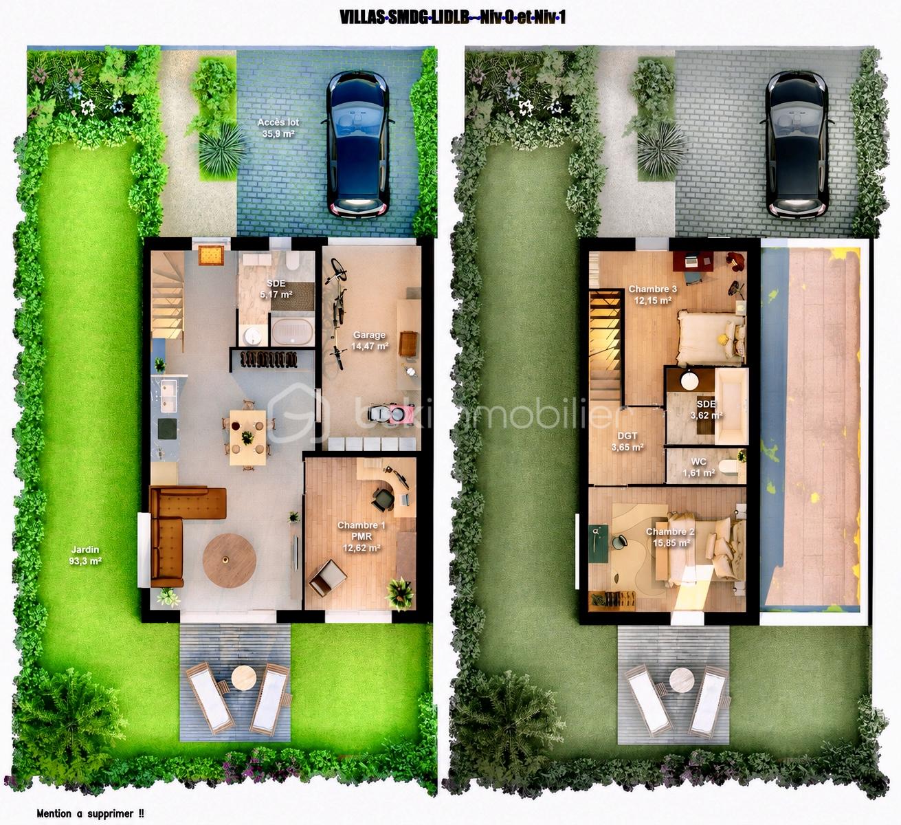 3.30 Plan couleur MI rdc + etage avec jardin.jpg