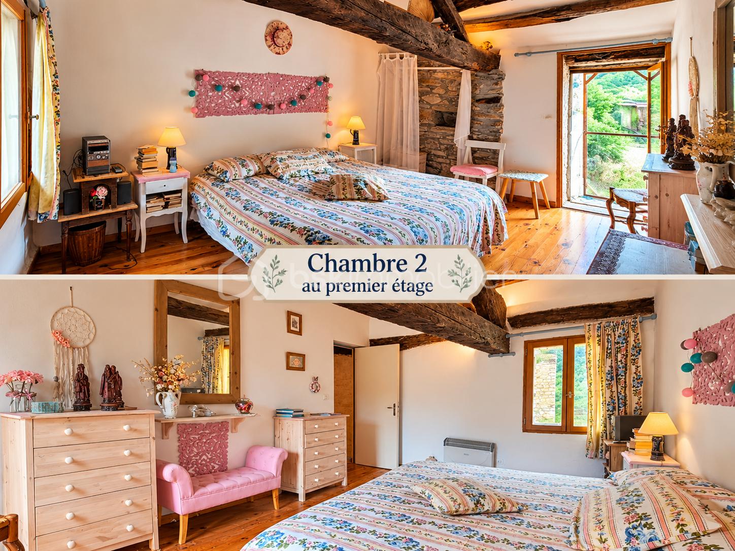Chambre rustique fleurie, ambiance chaleureuse.png