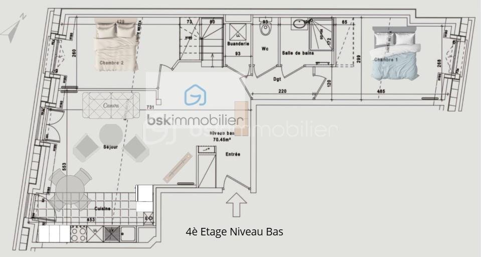 Duplex de 85,40 m² - 4è Etage Niveau bas meublé ok.jpg