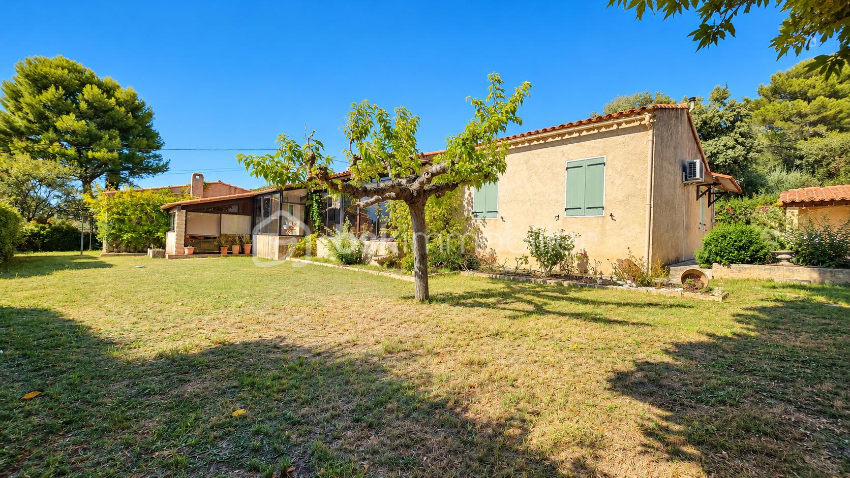 Jardin ensoleillé devant une maison méditerranéenne (1).png