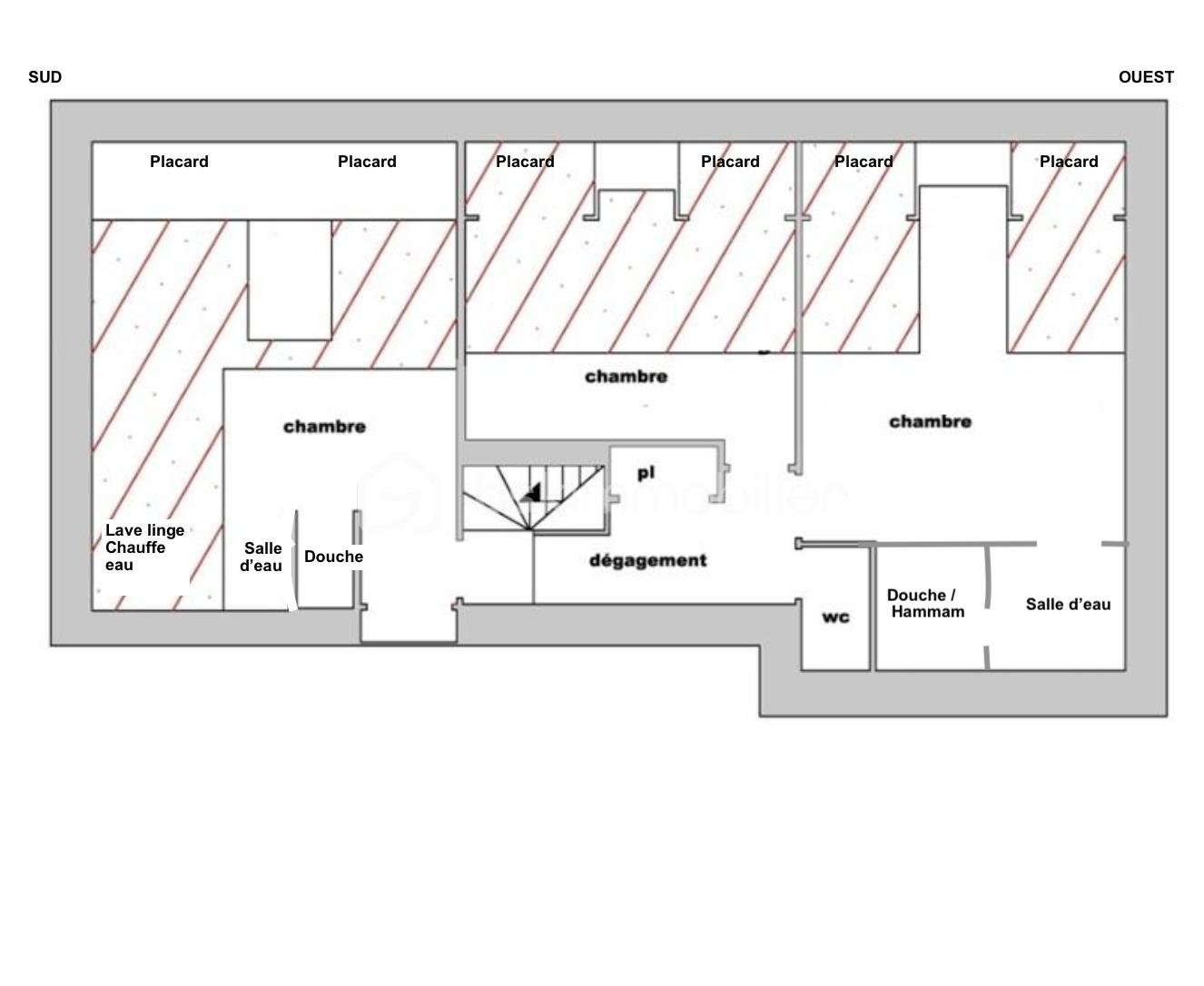 Duplex de 100 m² - Plan niveau duplex .png