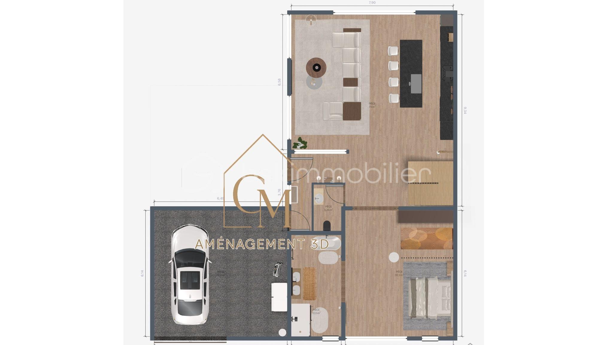 Maison traditionnelle de 200 m² - Ecurie 3D.jpg