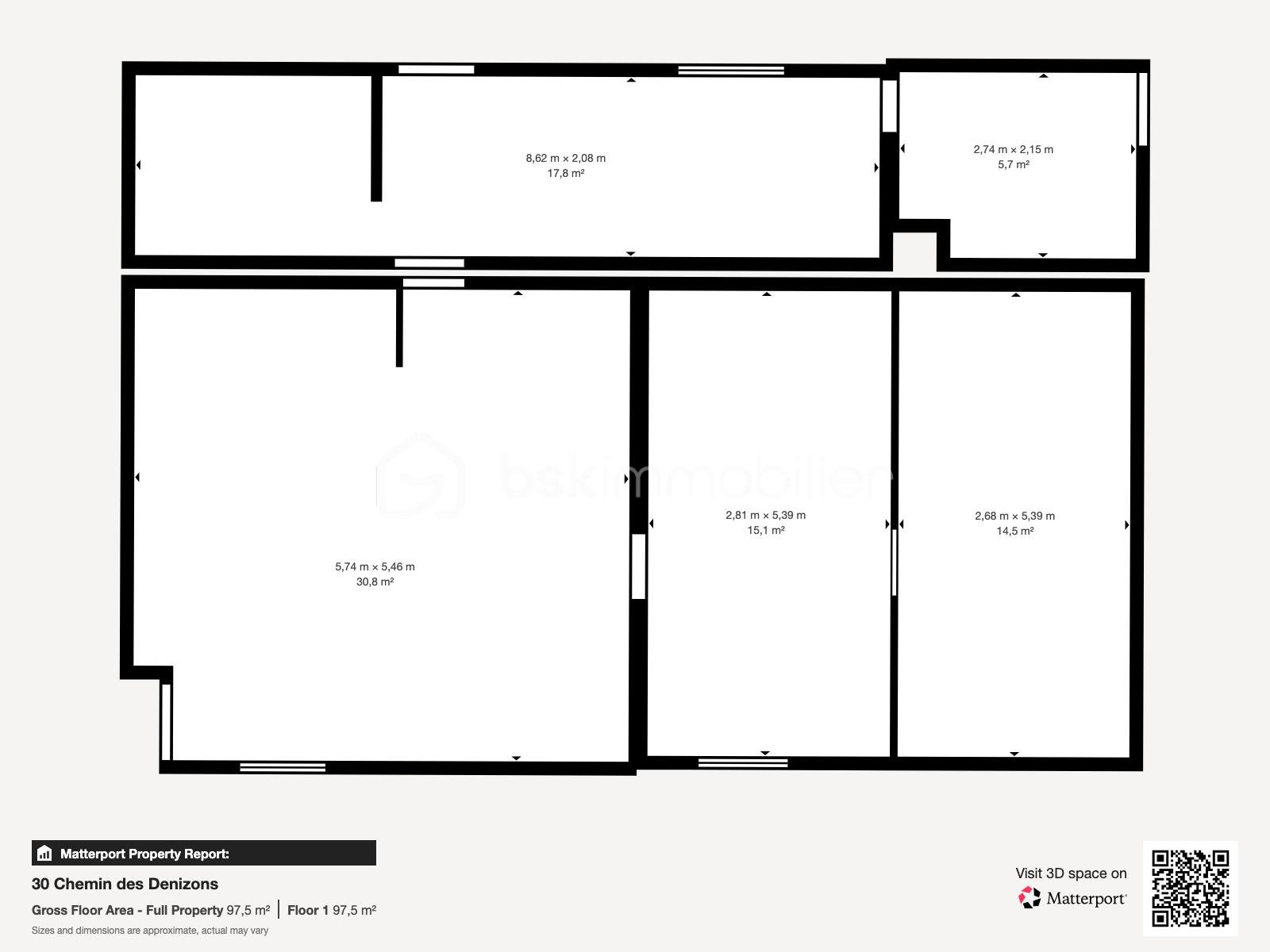 Maison de 166 m² - 30 Chemin des Denizons - Floor 1.png