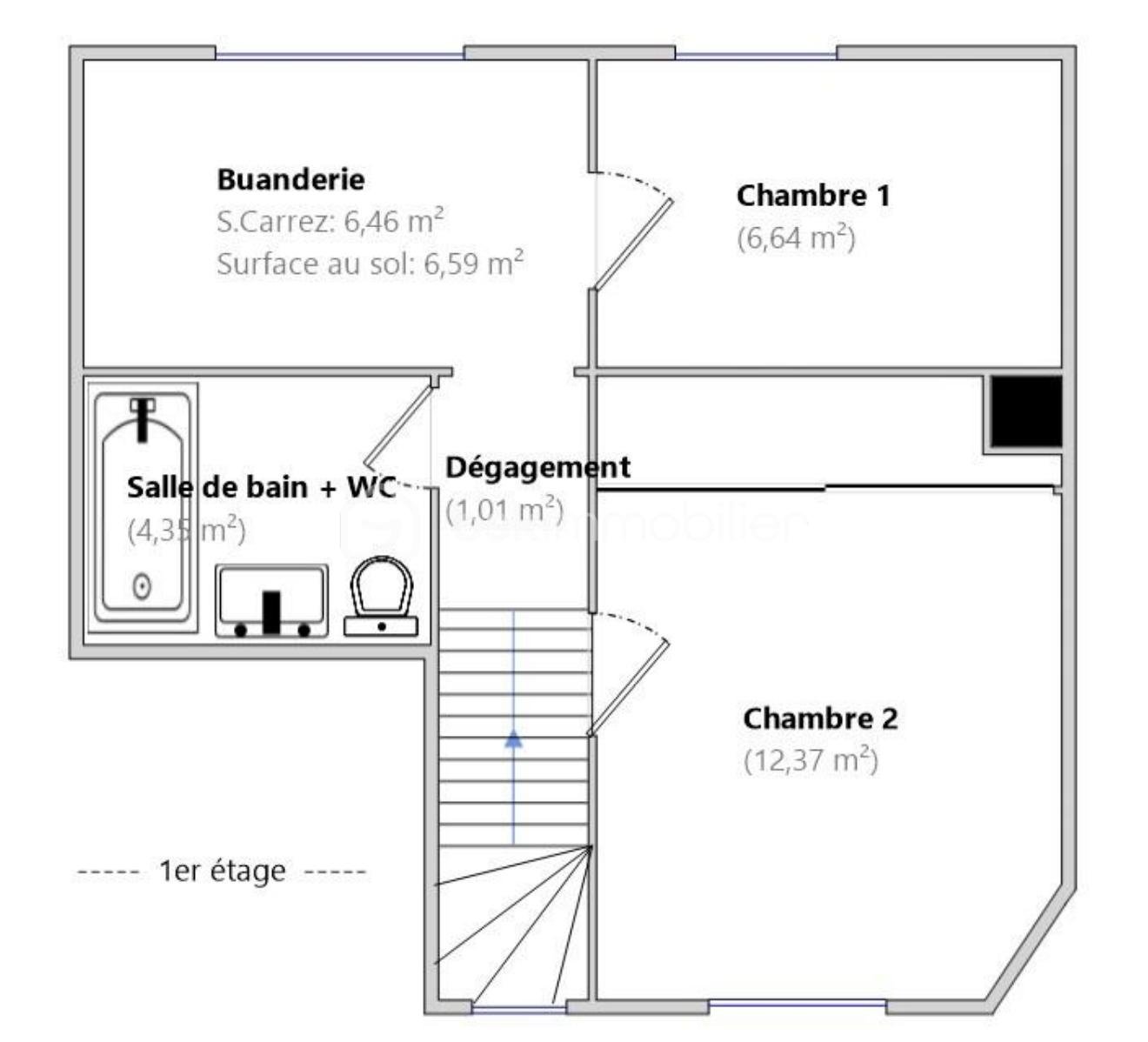 Maison de ville de 61,47 m² - étage.png